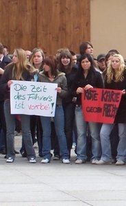 Demonstration in Rheinsberg im April 2005 (Foto: Opferperspektive)