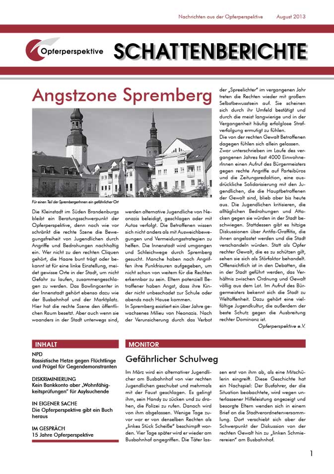 Schattenberichte 16 – Aug 2013