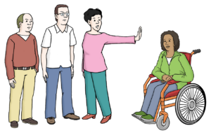 Ausgrenzung Mensch mit Behinderung